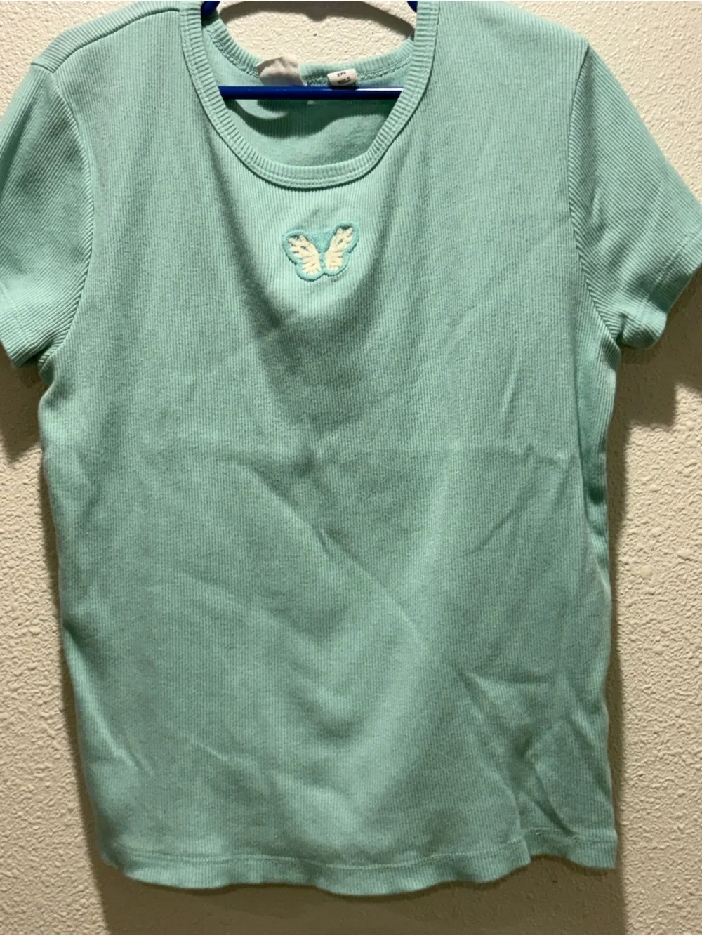 Girls' Mint Short Sleeve Butterfly Tee - Gap Size: XXL